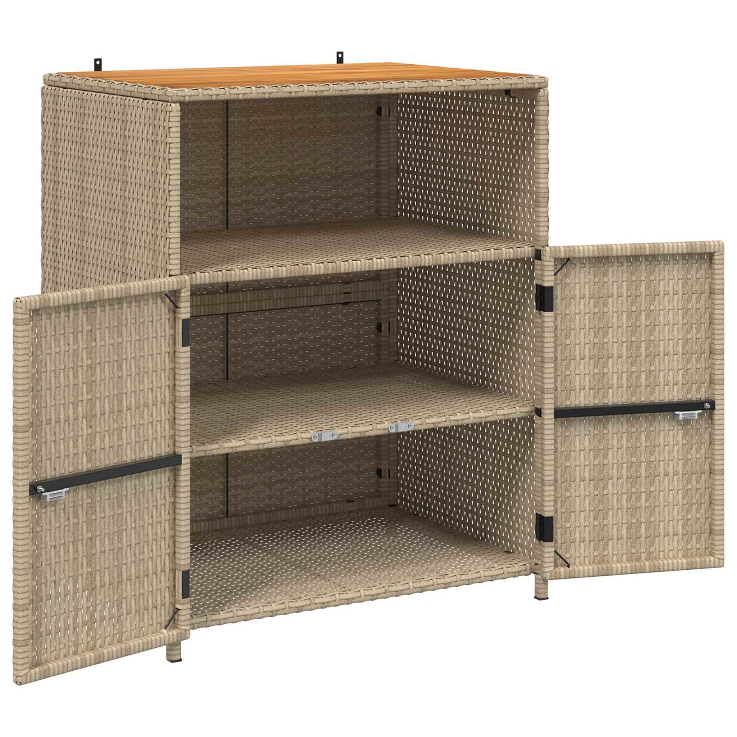 Dulap cu raft Bej 70 x 50 x 87 cm Poliester și Rattan Roly