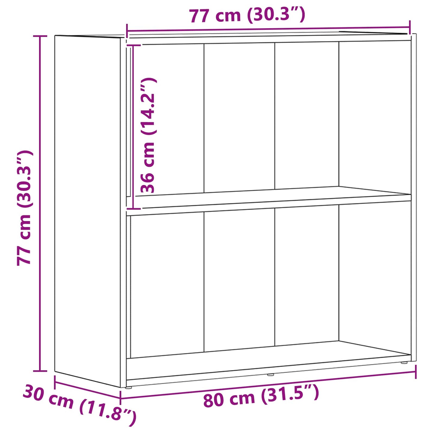 Raft pentru cărți Stejar Negru 60 x 30 x 76.5 cm Lemn compozit