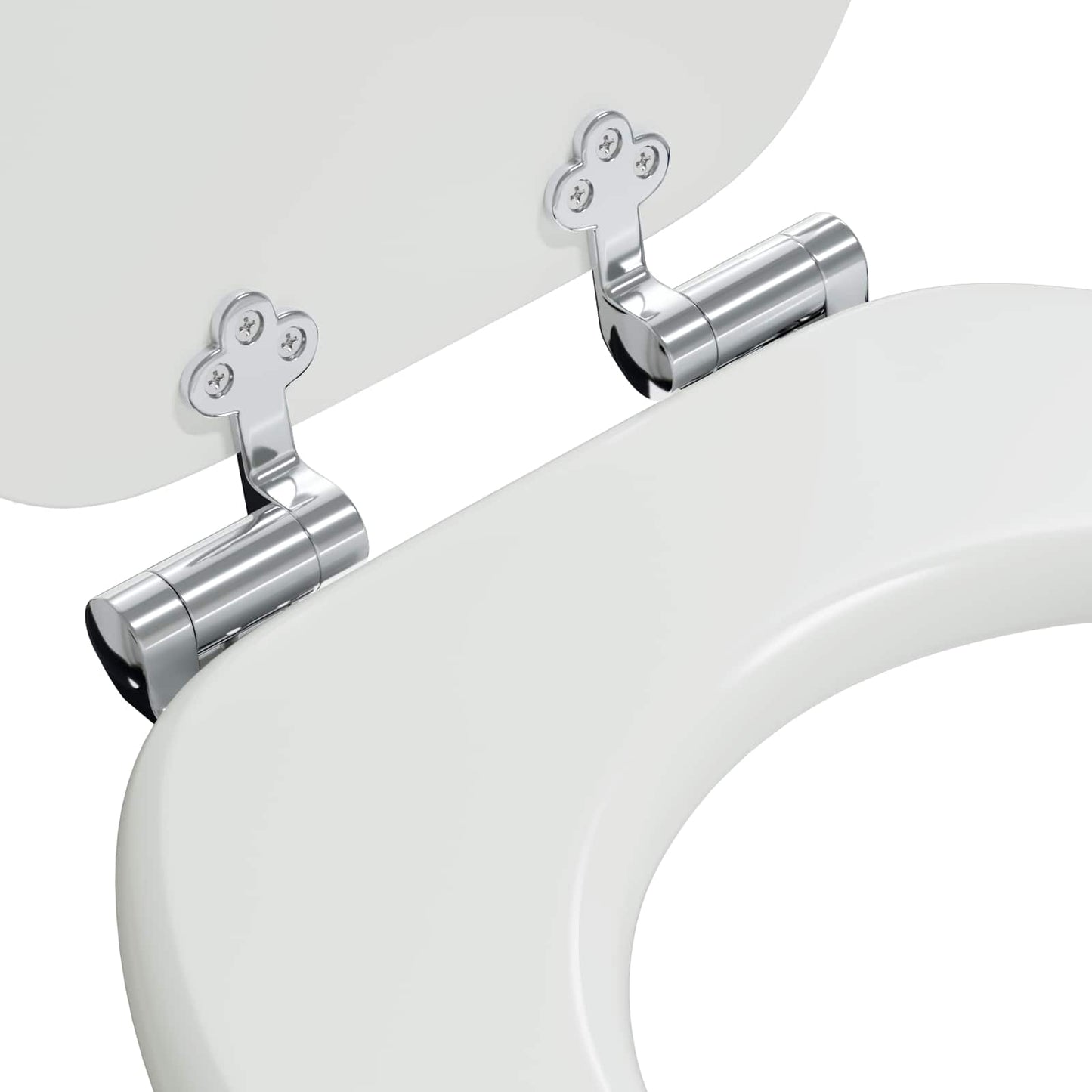 Capac de toaletă cu închidere lentă 2 pcs Alb 44 x 38 cm