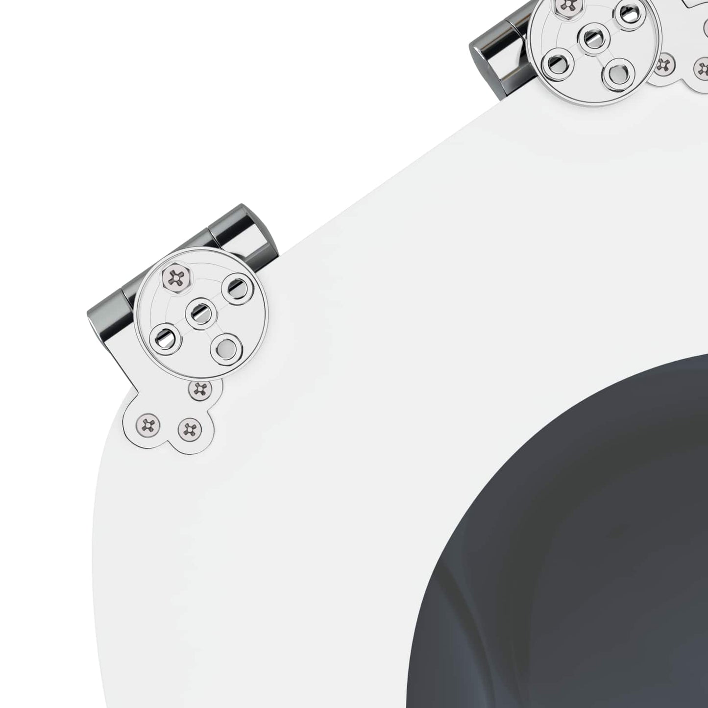 Capac de toaletă cu închidere lentă 2 pcs Gri 44 x 38 cm