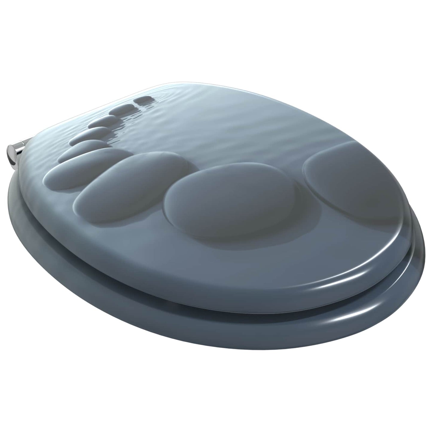 Capac de toaletă cu închidere lentă 2 pcs Gri 44 x 38 cm