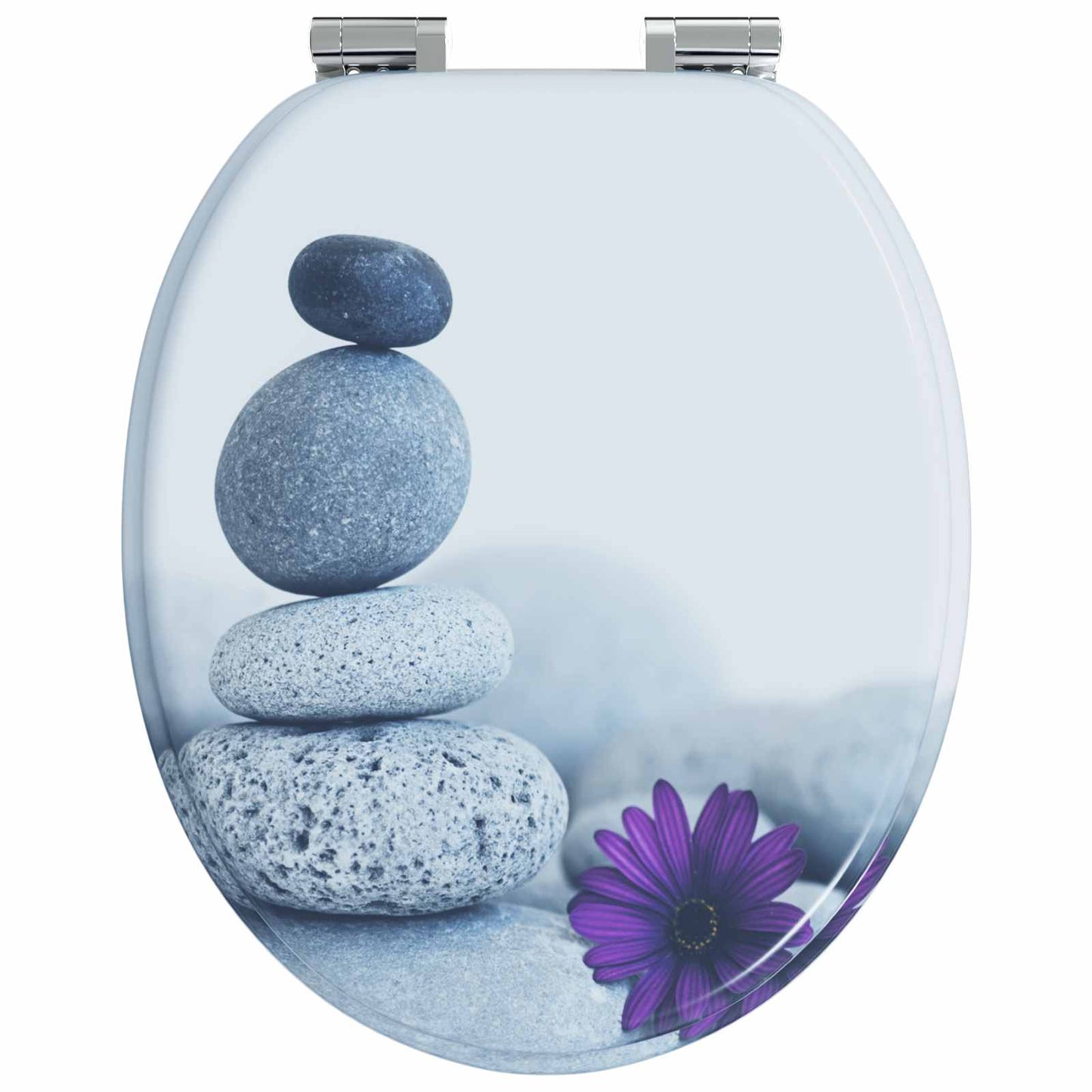 Capac de toaletă cu închidere lentă 2 pcs Gri 44 x 38 cm