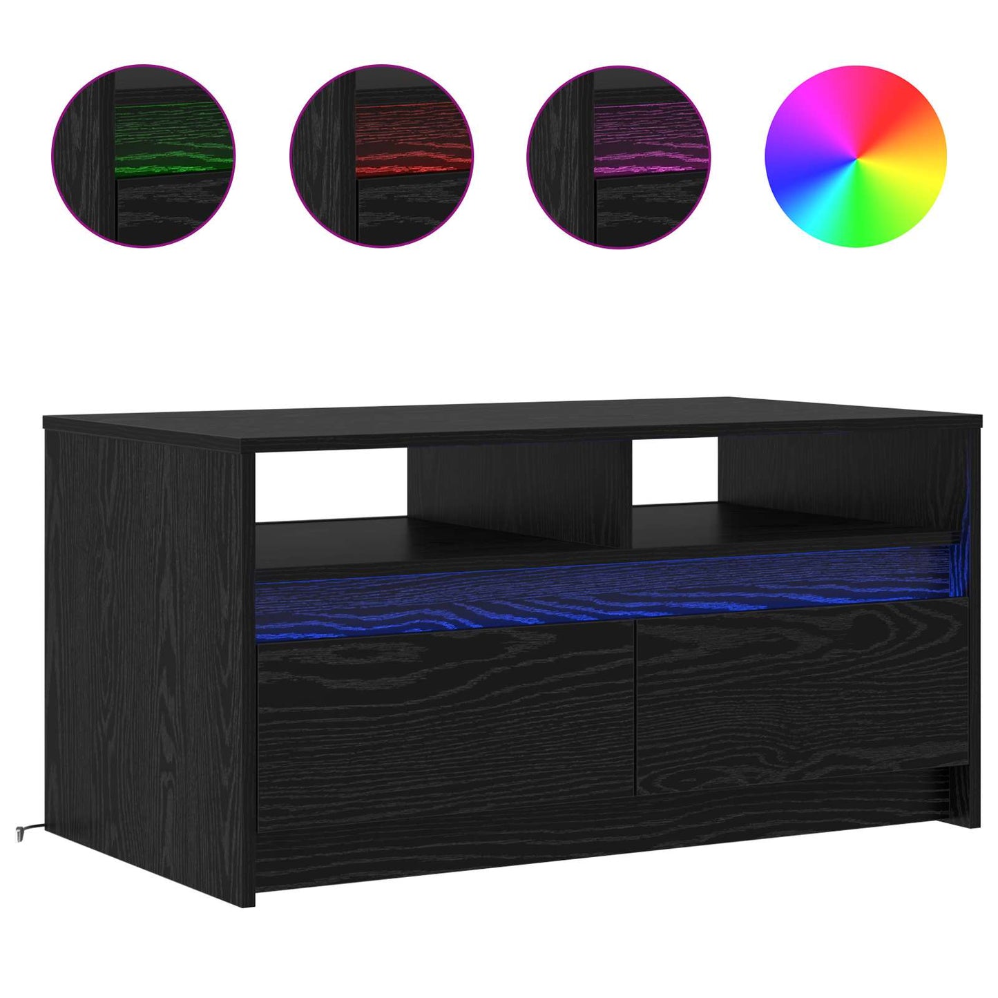 Masă de cafea Stejar Negru 90 x 50 x 45 cm Lemn compozit