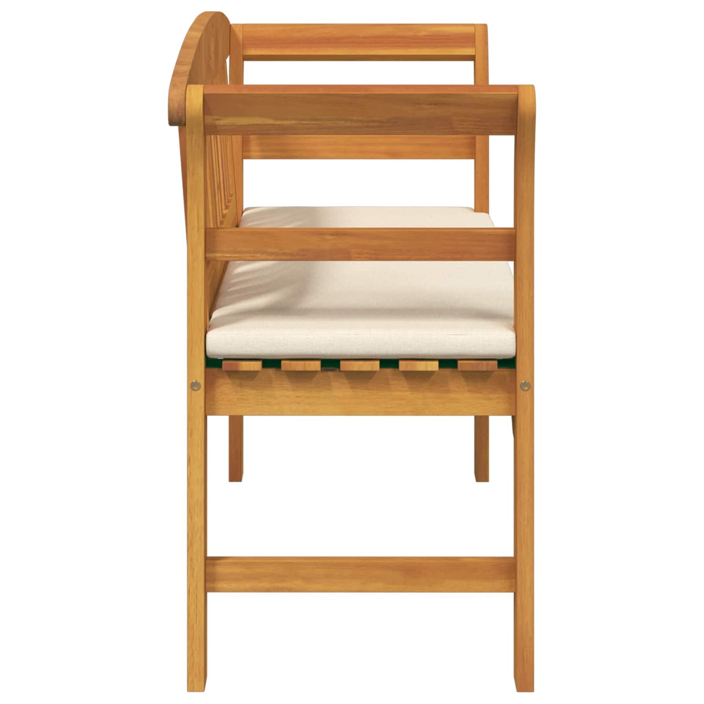 Bancă de trandafir cu pernă Natural 114 x 46 x 82,5 cm