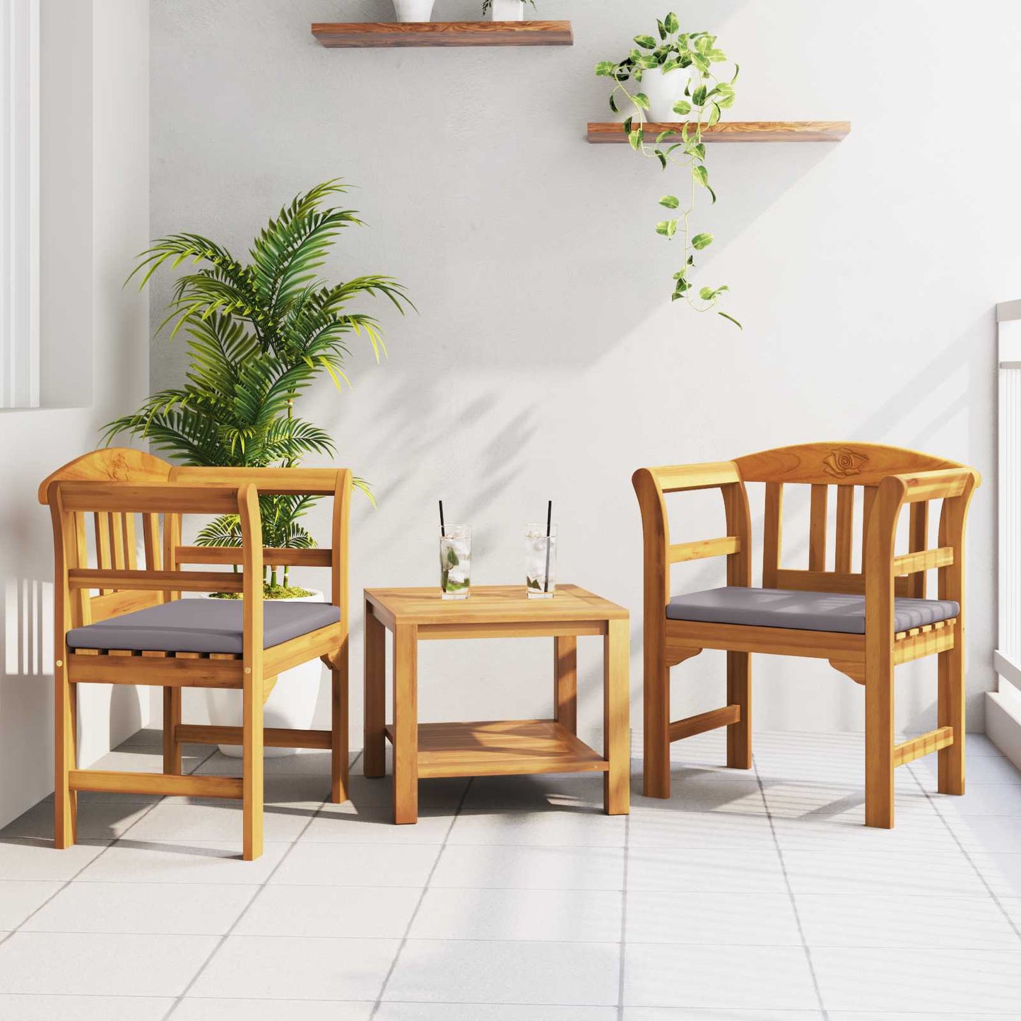 bancă cu pernă Finisaj cu ulei natural 68,5 x 46 x 82,5 cm