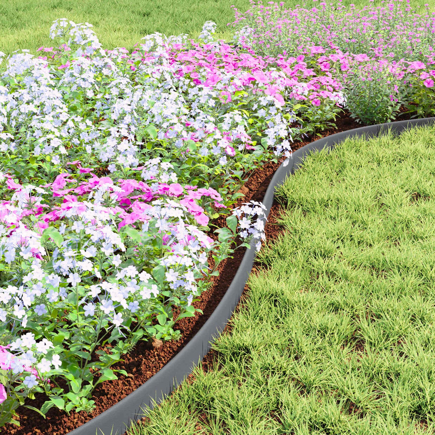 Borduri pentru gazon Gri 4000 x 4 x 5 cm Plastic