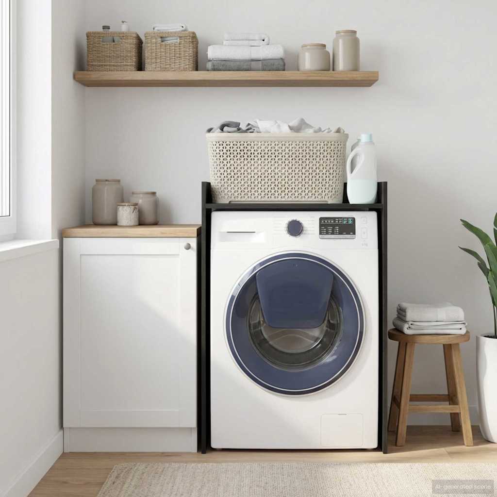 Dulap pentru mașina de spălat Stejar Negru 67,5 x 48 x 97 cm