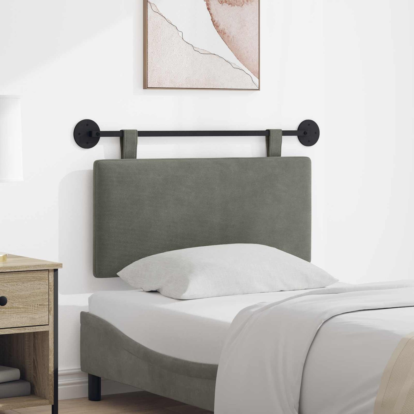 Cap de pat suspendat Pe perete Simplu Țesătură din corduroy