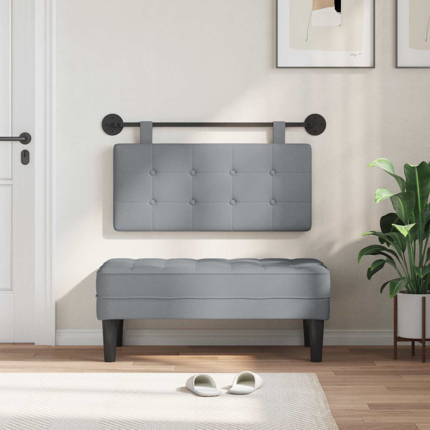 Cap de pat suspendat Pe perete țesătură