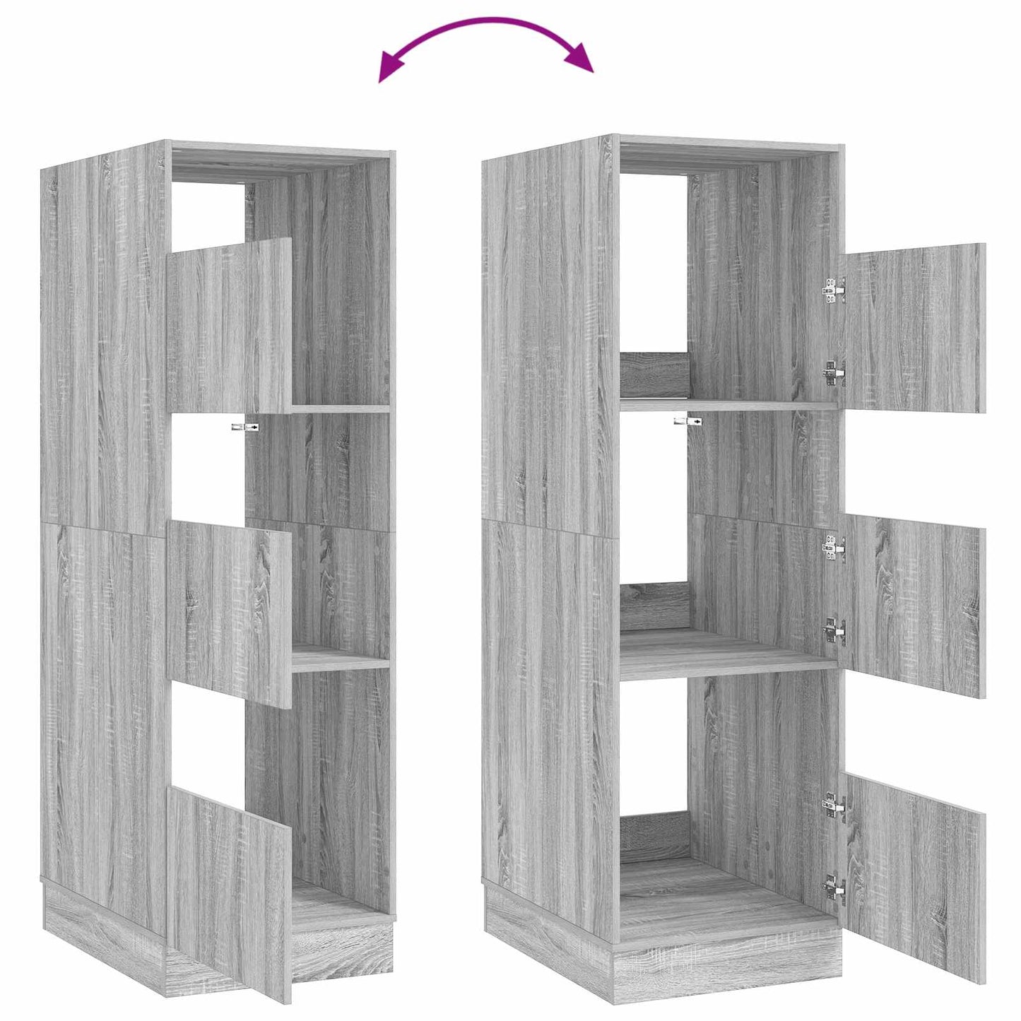 Dulap de rufe cu ușă Gri Sonoma 50 x 68 x 162 cm Lemn compozit