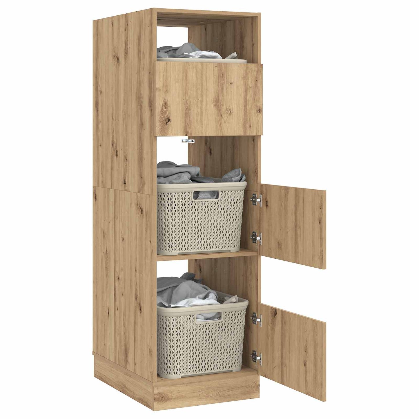 Dulap de rufe cu depozitare Stejar Artizanal Lemn compozit