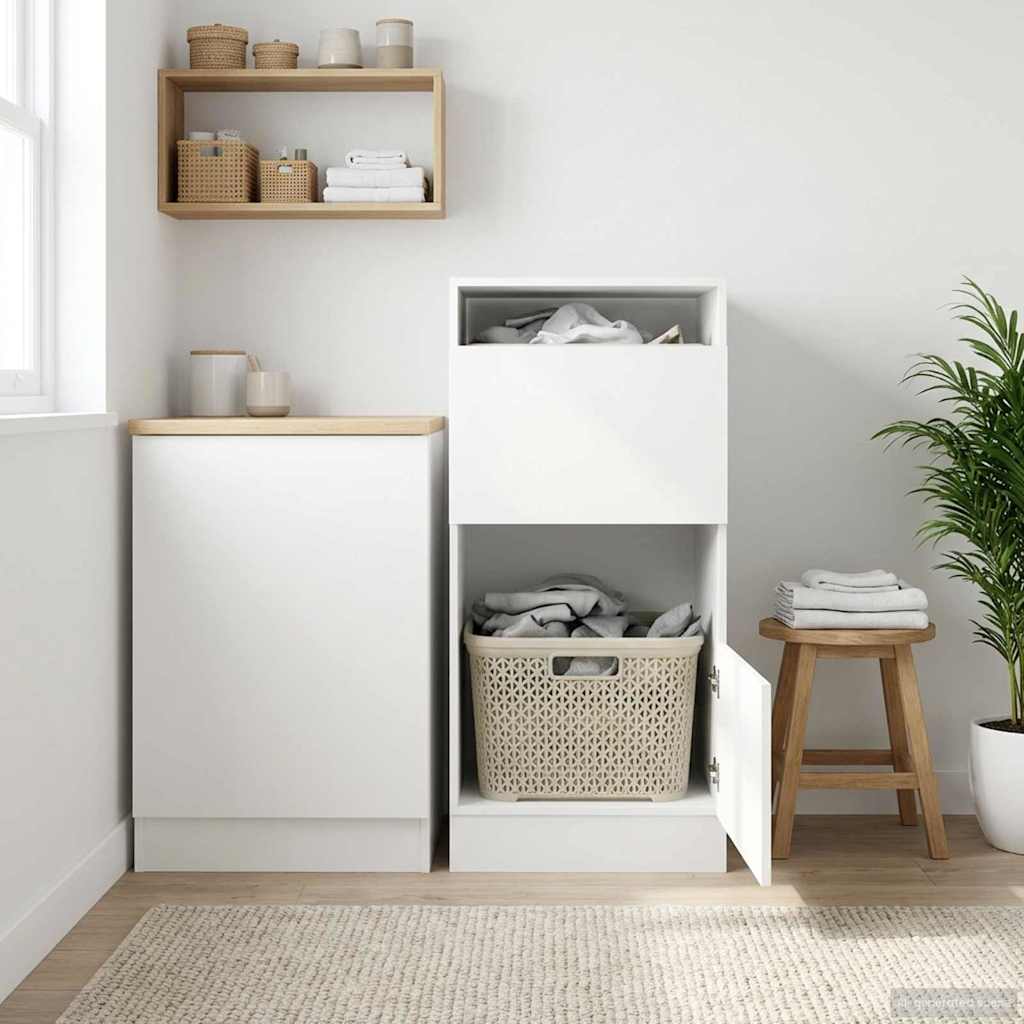 Dulap de rufe cu depozitare Alb 50 x 68 x 102 cm Lemn compozit