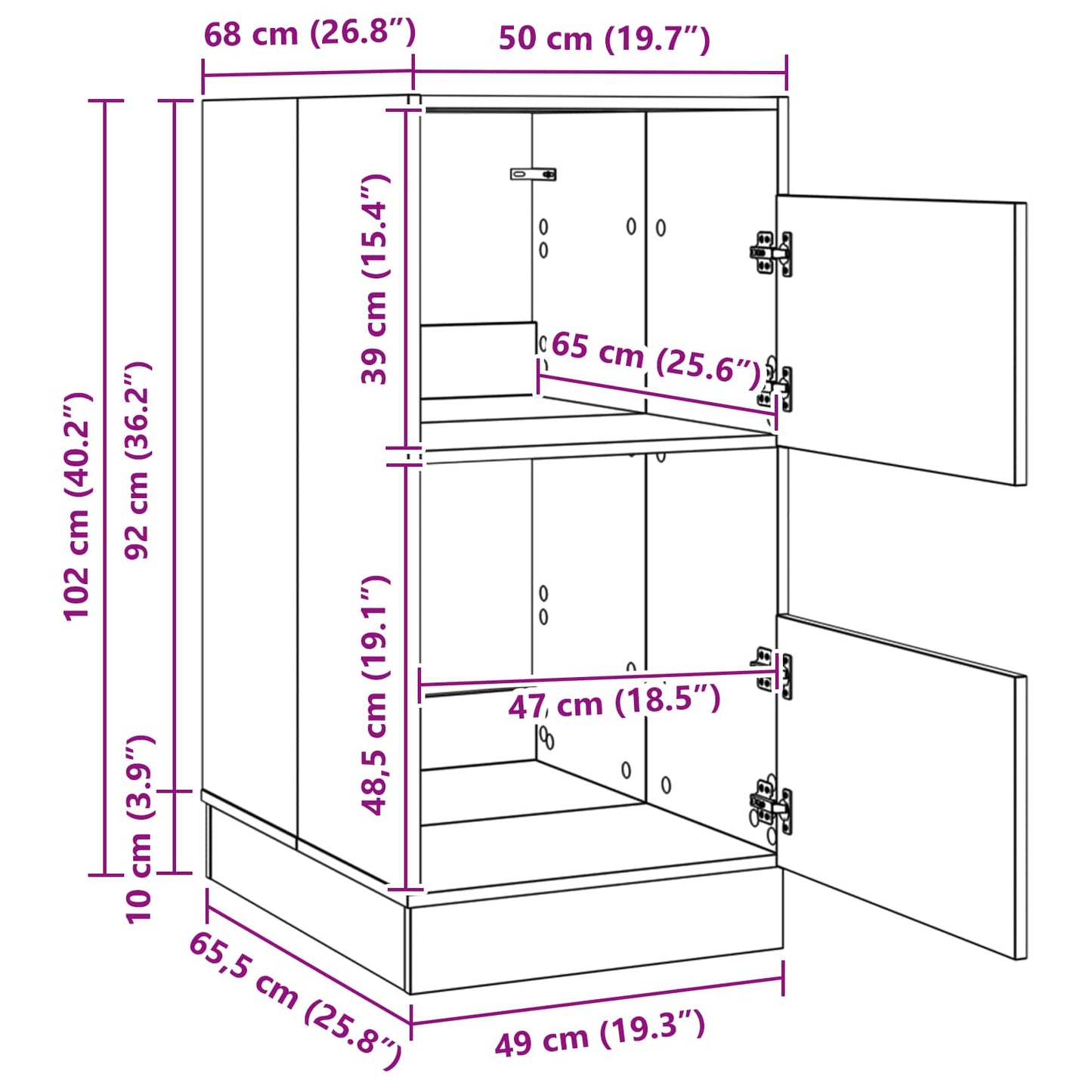 Dulap de rufe cu depozitare Alb 50 x 68 x 102 cm Lemn compozit
