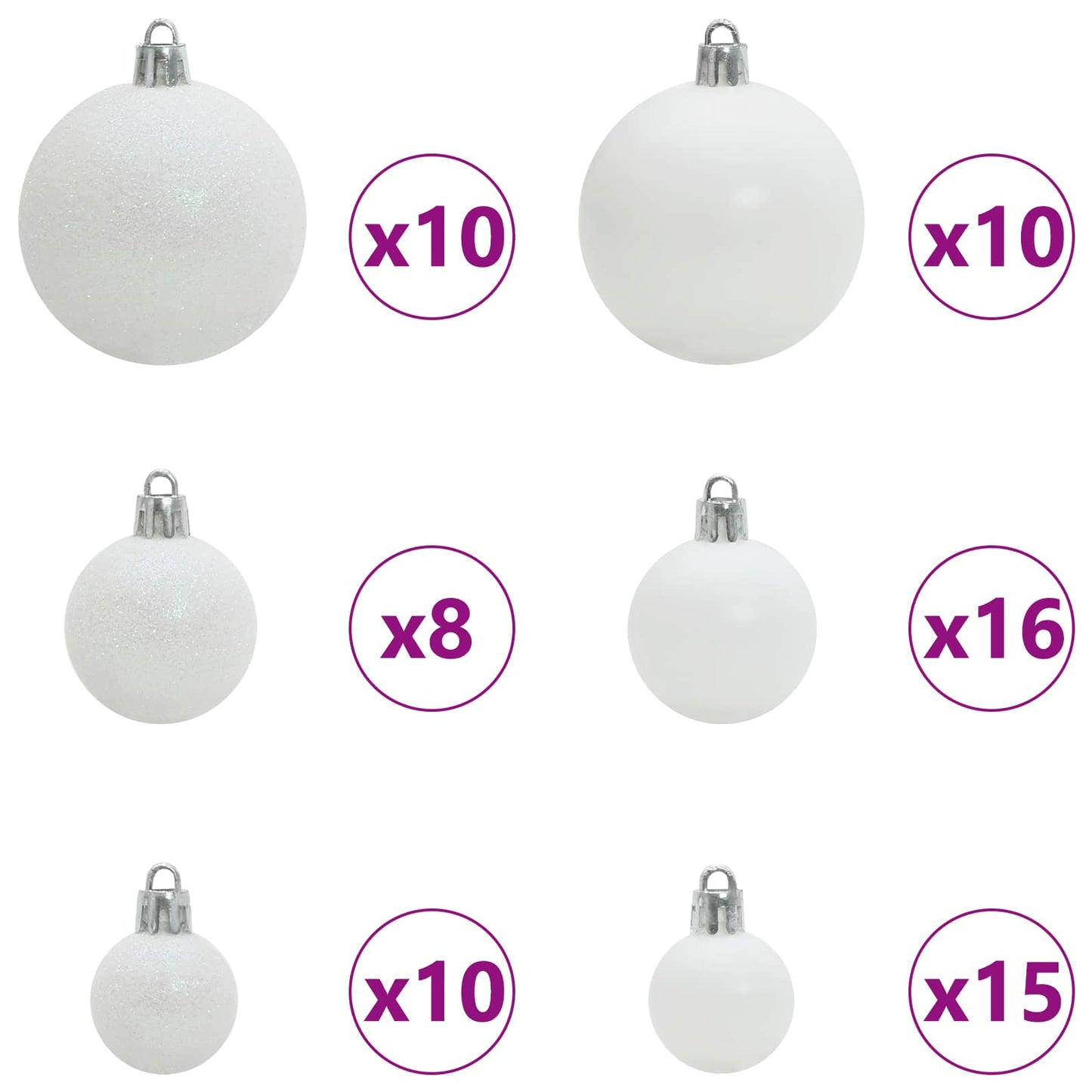 Brad de Crăciun artificial cu ramuri articulare Alb 180 cm