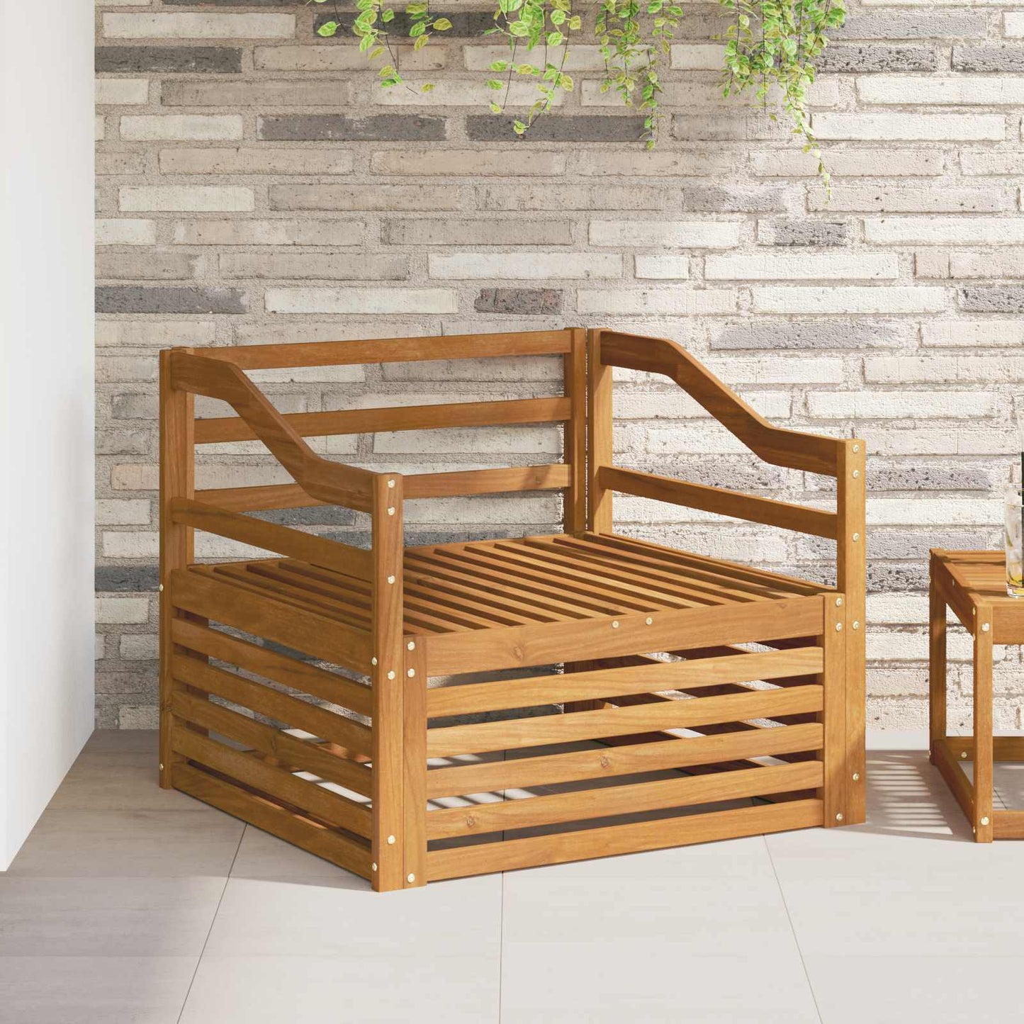Set de canapele de exterior Lemn Solid de Acacia natural