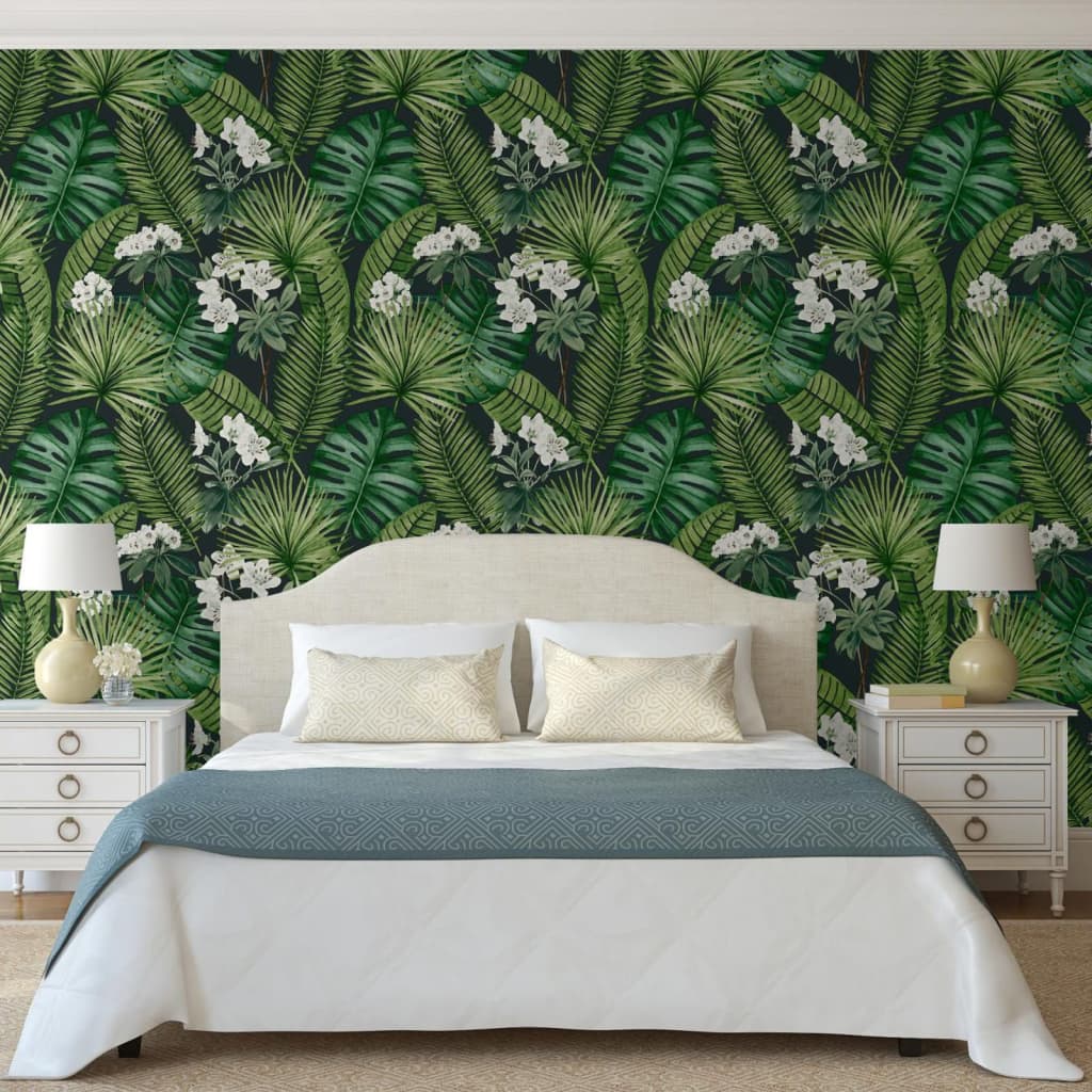 DUTCH WALLCOVERINGS Tapet Eden, negru și verde închis