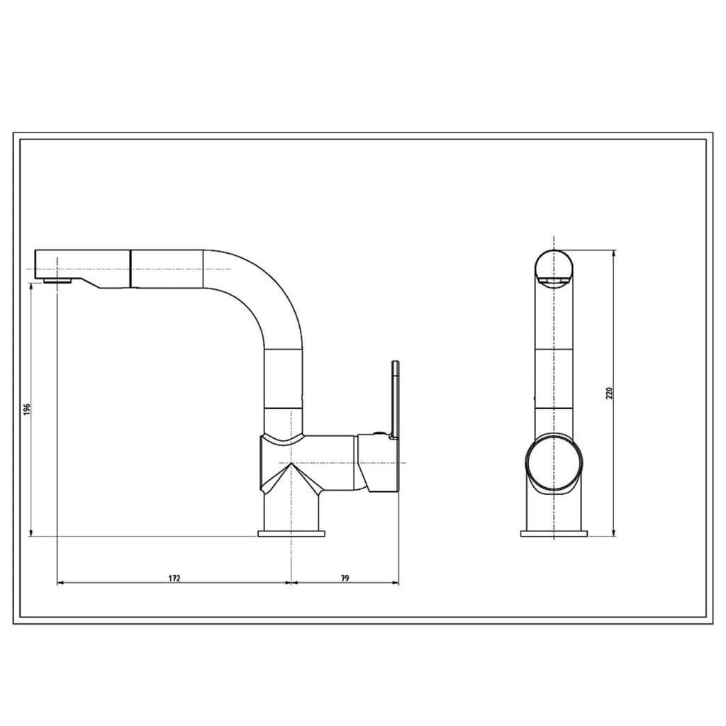 SCHÜTTE Baterie mixer chiuvetă cu pulverizator detașabil LONDON, crom