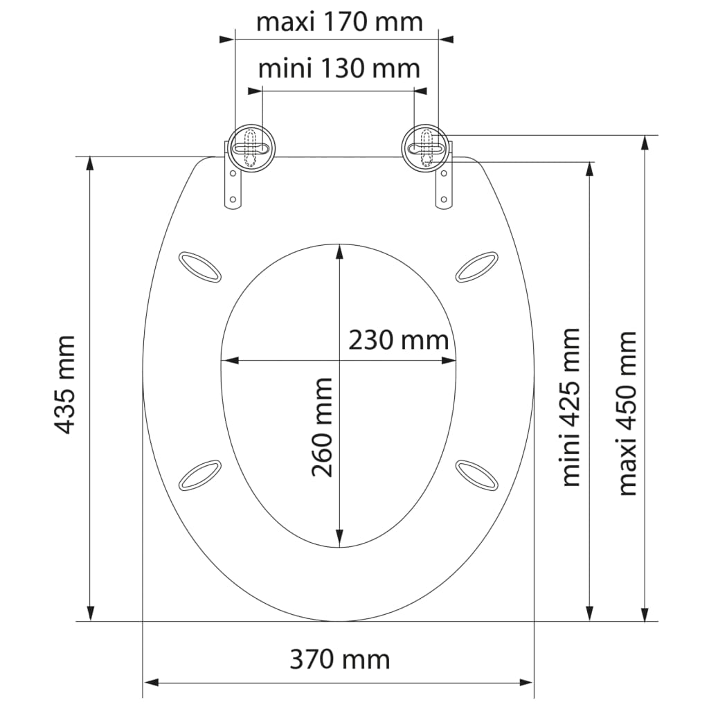 SCHÜTTE Scaun de toaletă „GREY STEEL”, MDF