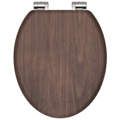 SCHÜTTE Scaun de toaletă cu închidere silențioasă DARK WOOD, MDF