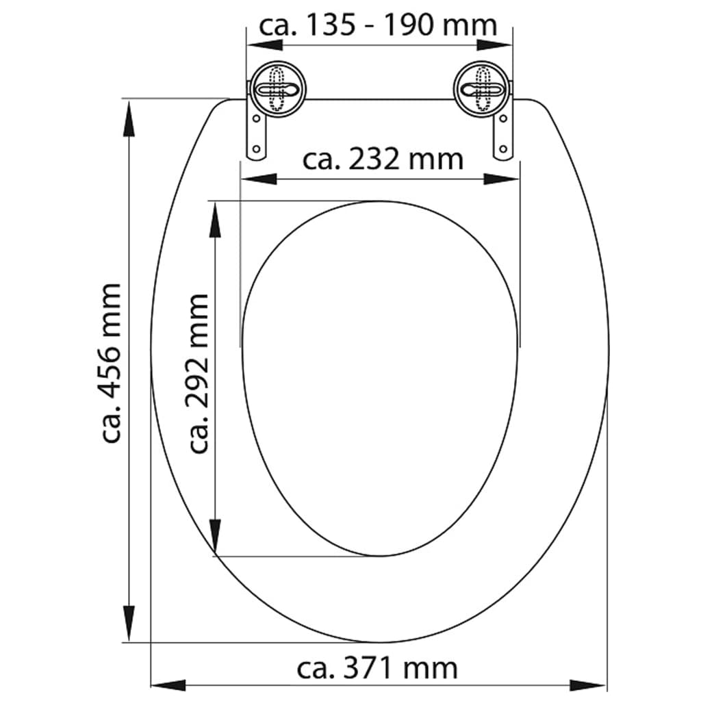 SCHÜTTE Capac de toaletă Duroplast „WHITE”