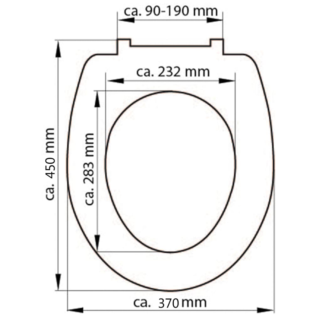 SCHÜTTE Capac de toaletă WHITE, duroplast