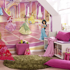 Komar Fototapet mural „Glitze Party Princess”, roz, 368x254 cm