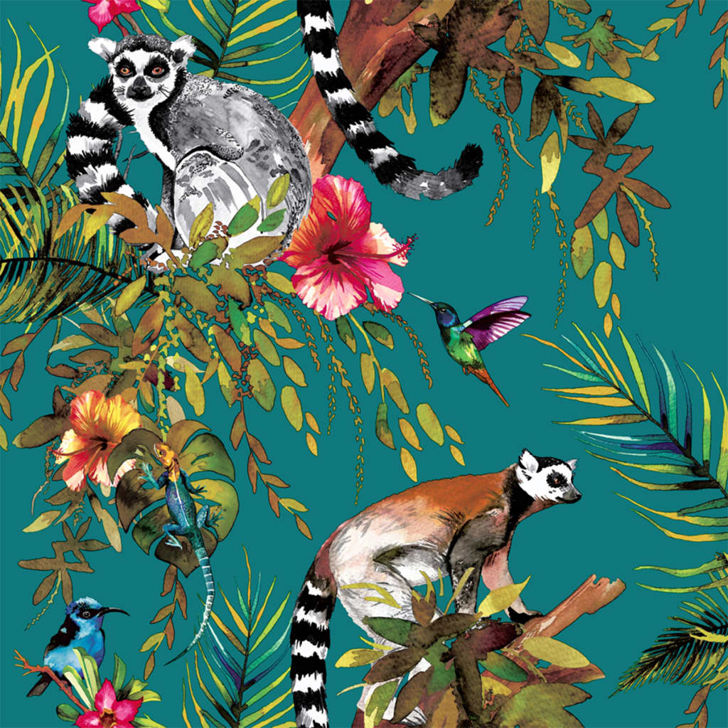 DUTCH WALLCOVERINGS Tapet model lemur, verde, 12402