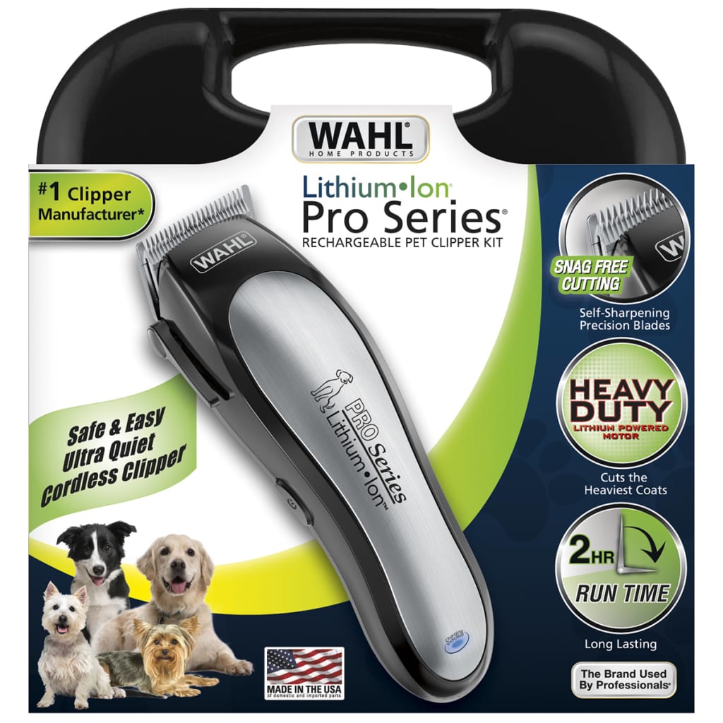 Wahl Aparat de tuns animale Lithium Ion Pro Series, 12 piese, 9766-016