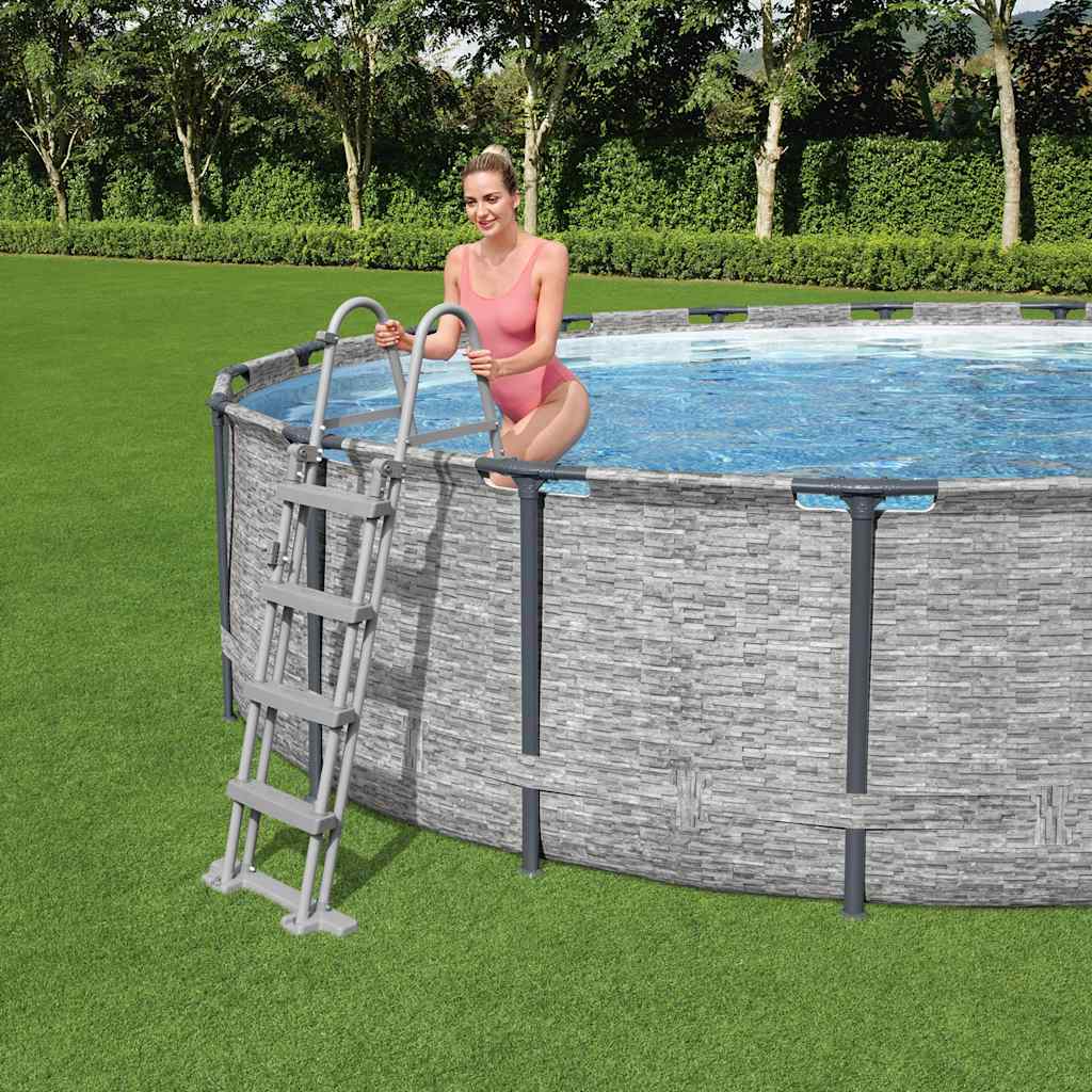 Scară de siguranță piscină cu 4 trepte Flowclear, 122 cm