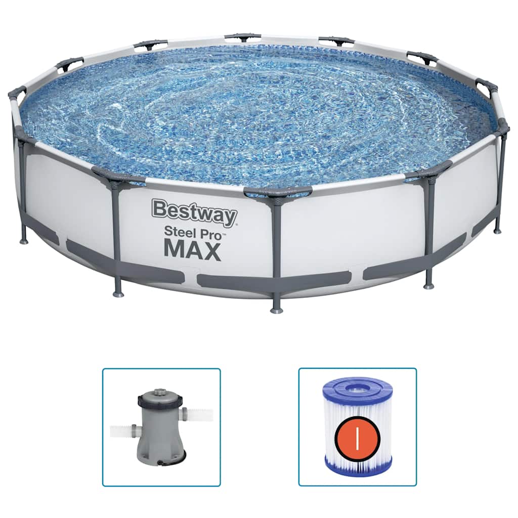 Set de piscină Steel Pro MAX, 366 x 76 cm