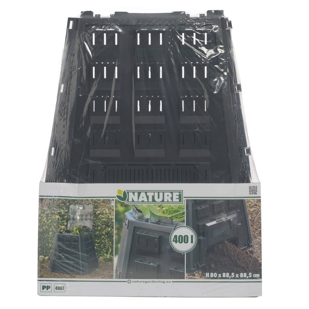 Nature Pubelă compost negru, 400 L, 6071480