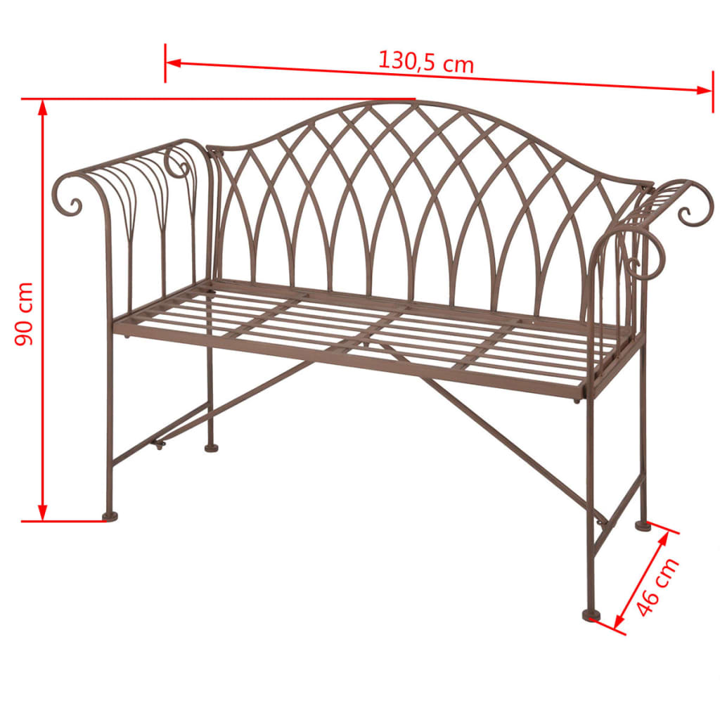 Esschert Design Banc de grădină, metal, stil vechi englezesc, MF009