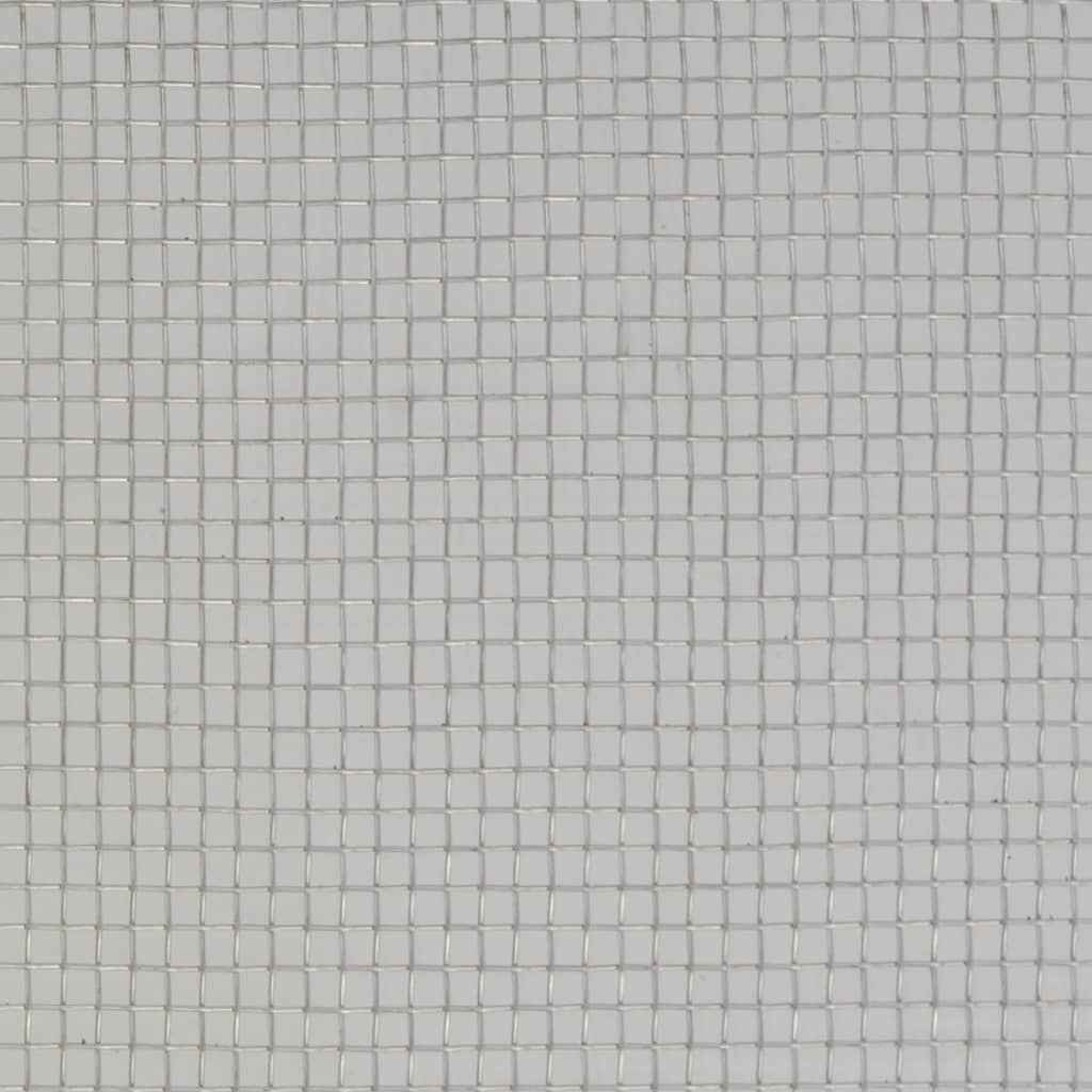 Plasă de sârmă, argintiu, 100 x 500 cm, oțel inoxidabil