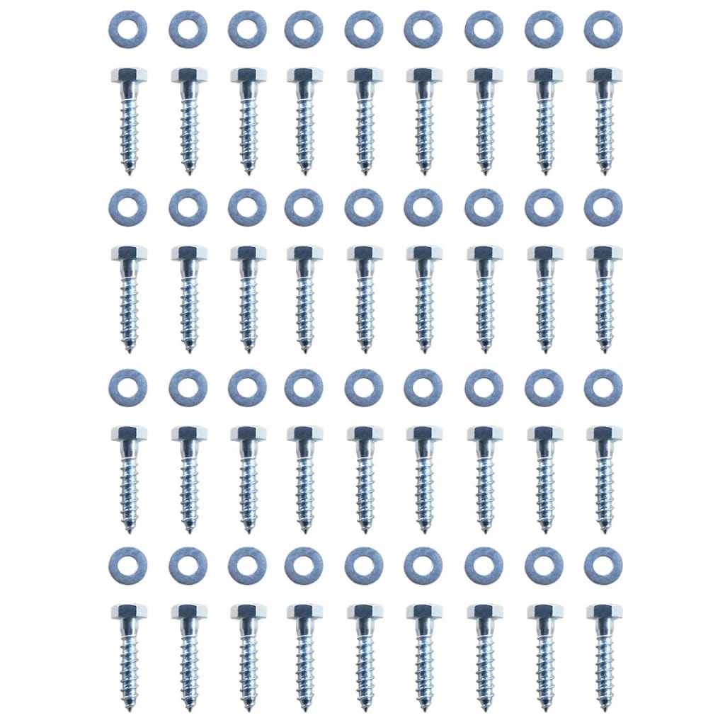 Ancore de sol în formă de L, 12 buc, oțel galvanizat, 5x5x50 cm