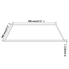 Blat de masă din sticlă securizată pătrat 700 x 700 mm