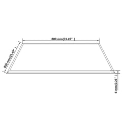 Blat de masă din sticlă securizată pătrat 800 x 800 mm