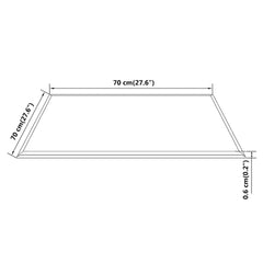 Blat de masă din sticlă securizată, pătrat, 700 x 700 mm