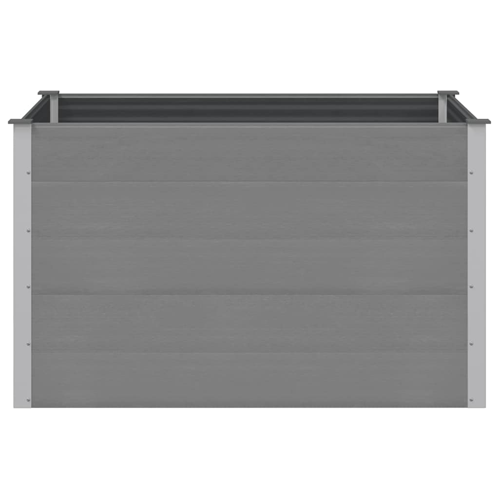 Strat înălțat de grădină, gri, 150 x 100 x 91 cm, WPC