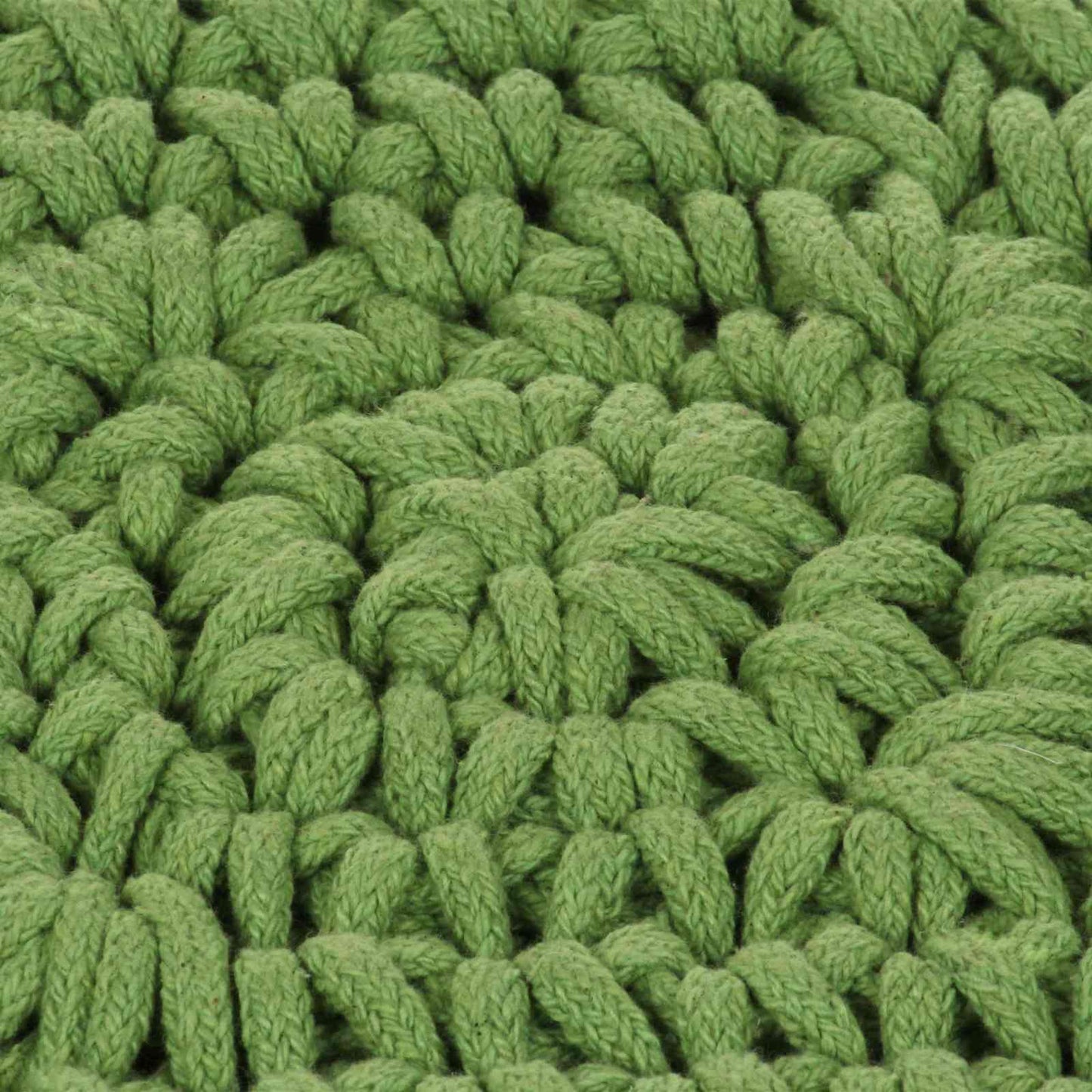 Perna decorativă Basketweave cu pernă Verde 50 x 50 cm Bumbac