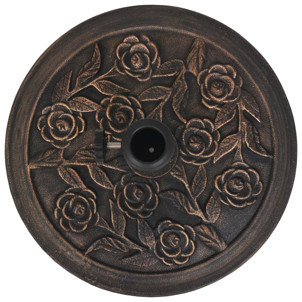 Suport umbrelă de soare, rășină, rotund, bronz, 9 kg