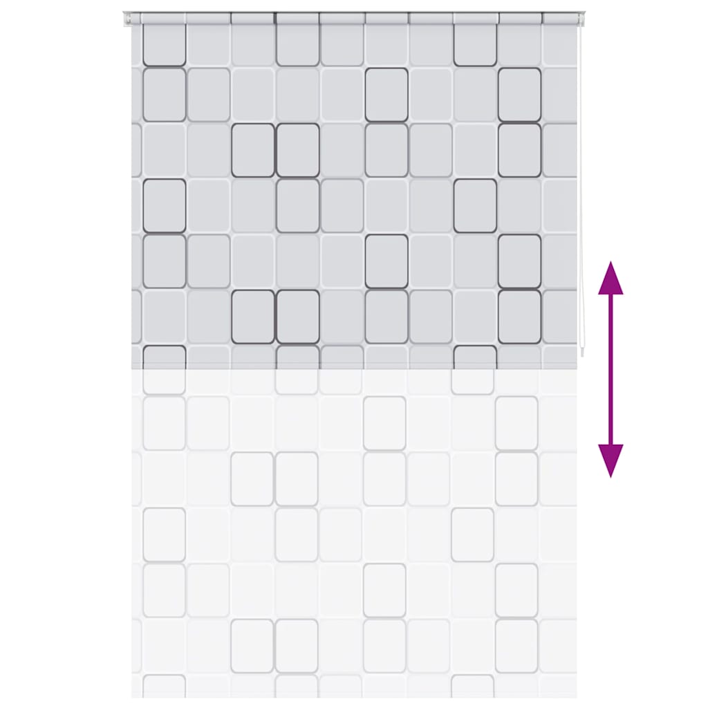 Roletă perdea de duș 160x240 cm Model pătrate