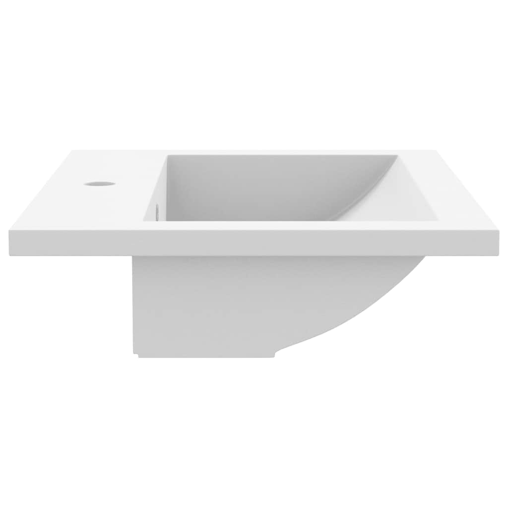 Chiuvetă din granit, alb, 600 x 450 x 120 mm