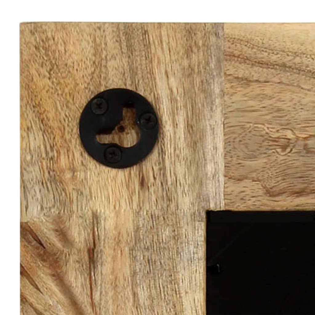 Oglindă, lemn masiv de mango, 50 x 50 cm