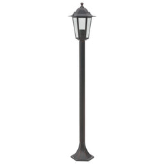 Stâlp iluminare grădină, 6 buc., bronz, 110 cm, aluminiu, E27