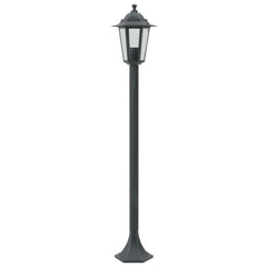 Stâlp iluminare grădină 6 buc. E27 110 cm aluminiu verde închis