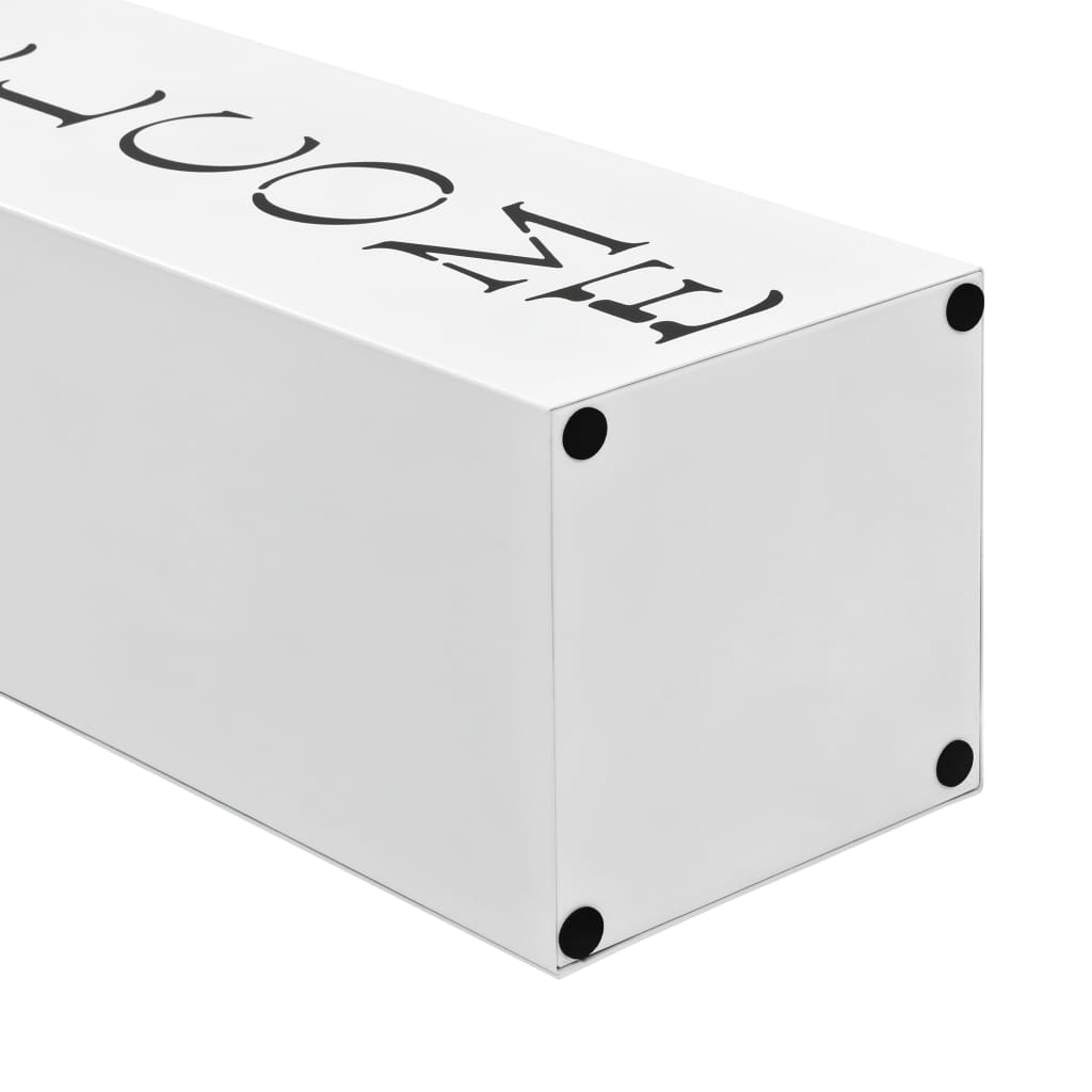 Suport pentru umbrelă Welcome, oțel, alb