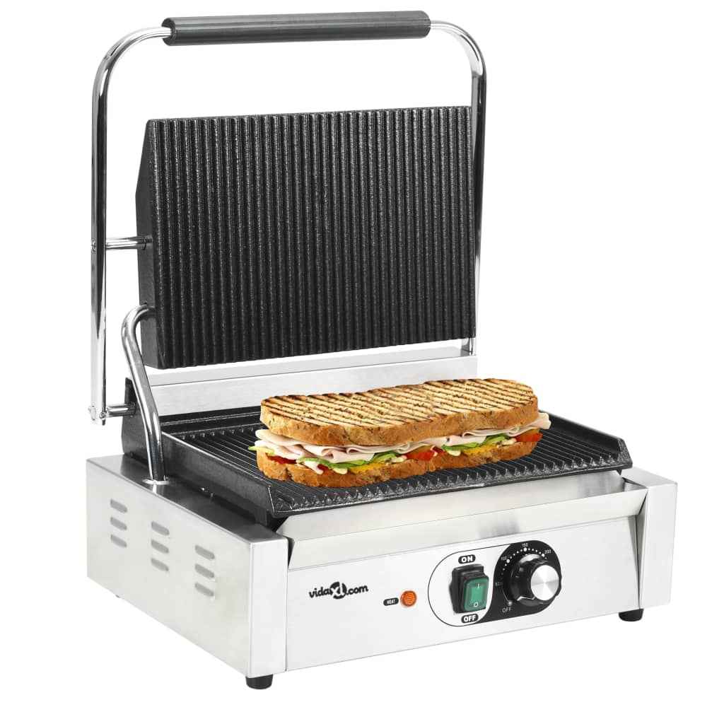 Grill Panini cu striații, 43x30,5x20 cm, 2200 W