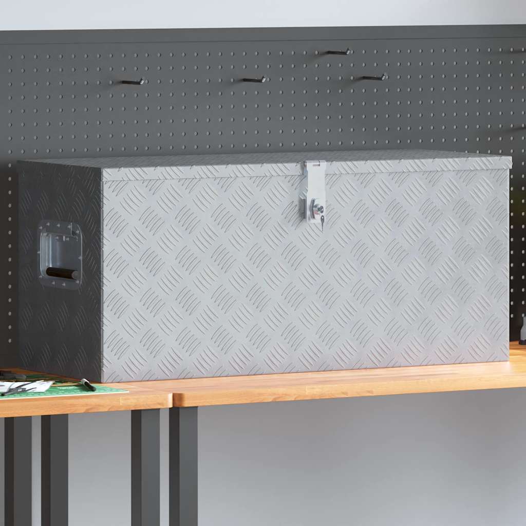 Cutie din aluminiu, 90,5 x 35 x 40 cm, argintiu