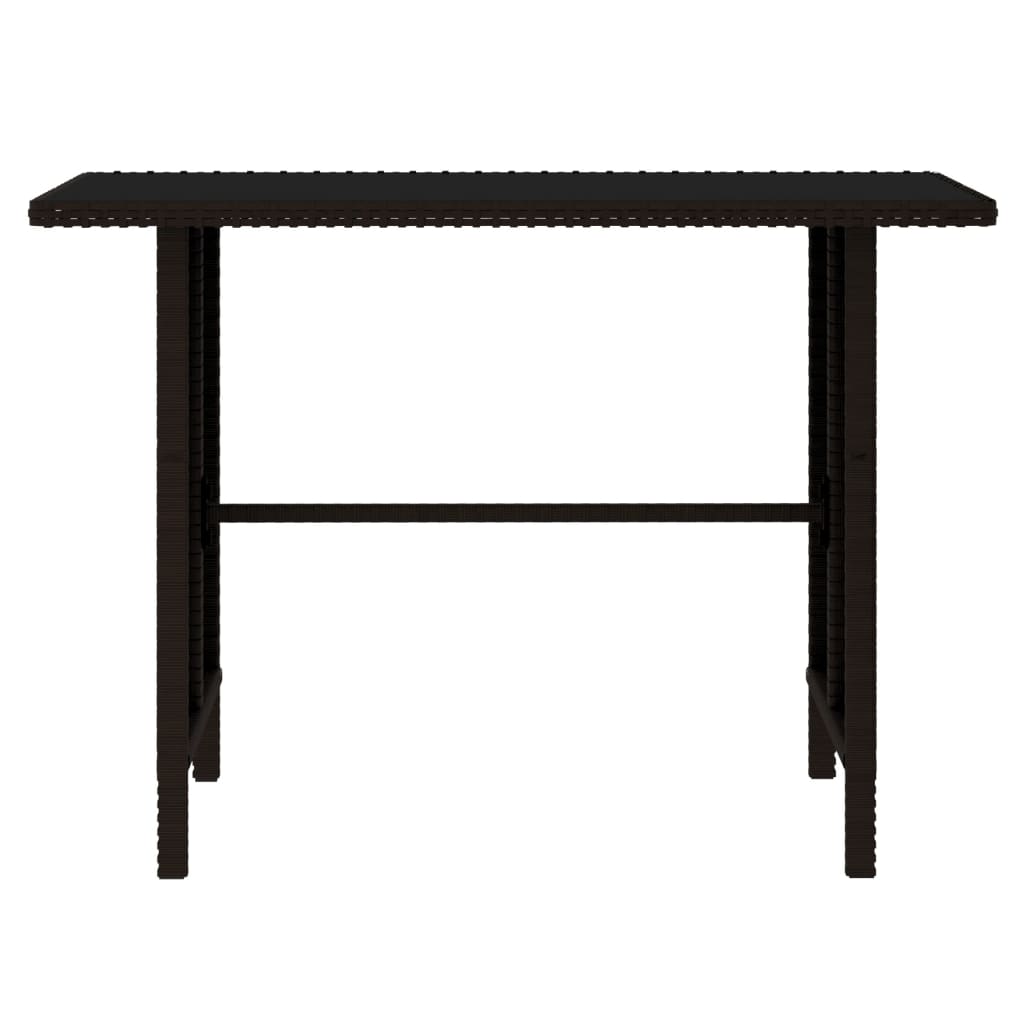 Set mobilier de grădină, 4 piese, maro, poliratan