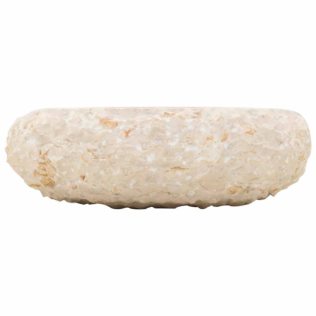 Chiuvetă, crem, 40 x 12 cm, marmură
